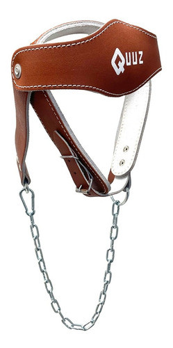 Cabezal Arnes Cuello Con Cadena Cuero Fitness Gym Cervical 0