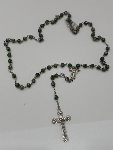 Rosario Real Cloisonne Italiano (verde) 0