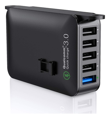 Soporte Para Auriculares Debajo Del Escritorio, 5 Usb Qc 3.0 1