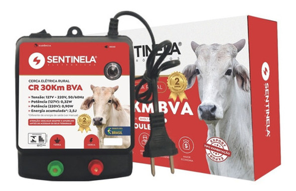 Aparelho De Choque Elétrico Cerca Rural 30km Bva Sentinela 0