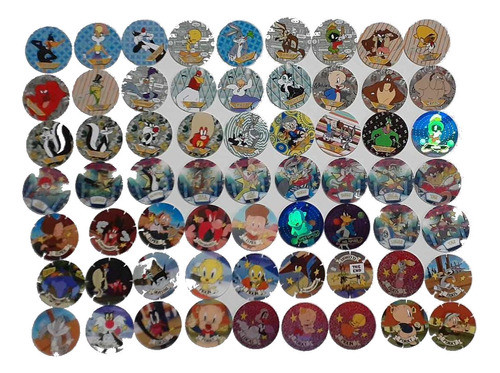 Lote De 63 Tazos Looney Tunes Warner Bros Peru 2022 0