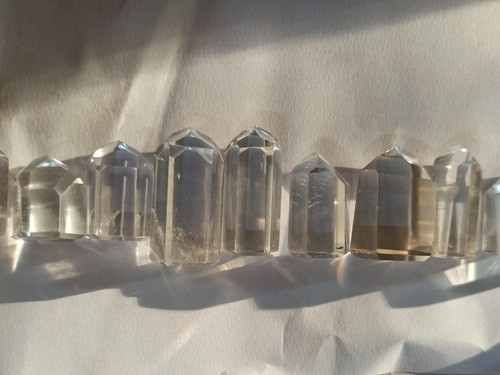 Kit 6 Pontas Cristais Transparentes 4 A 5cm 0