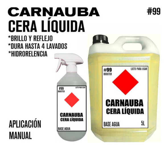 Cera Líquida Protectora Autos Carnauba Wax 5 L 1