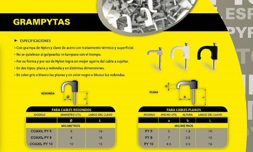 Grampita Chata Nº8 Clavo De Acero - Gris - 1000 Unid - Fc A 1
