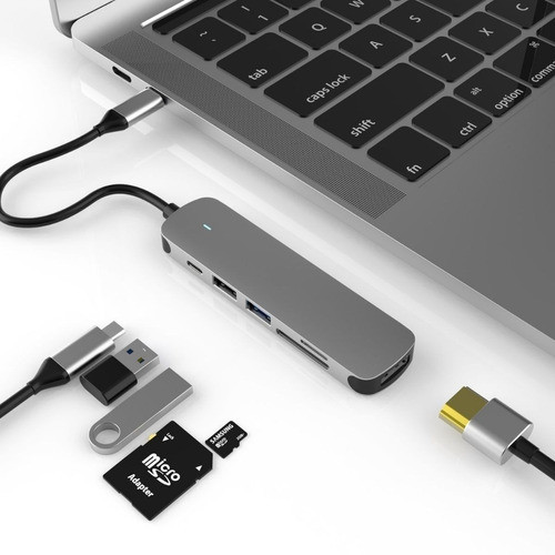 Adaptador Hub 6 Em 1 Macbook Pro 2016/2017/2018/2019/2020 1
