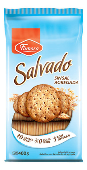 Galletas Salvado S/sal Famosa 400 Grs. 0