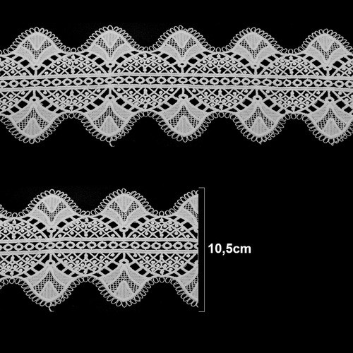 Guipir Poliéster - 10,5cm X 13,7m - Branco 067 - Ro.153193 1