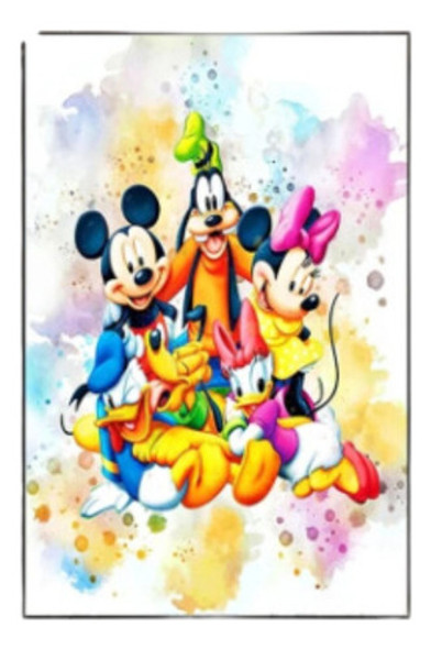 Pintura Diamantes 5d Disney Mickey Pateta Pluto 40x50cm 0