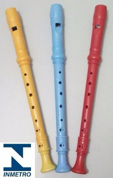 5 Flautas Doce Brinquedo Certificado Inmetro 0