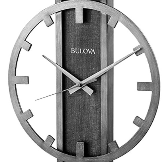 Reloj De Mesa Bulova B1864 Streak, Tono Plateado Envejecido 0
