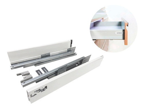 Lateral Para Cajón Doble Pared 84 X 500mm Eurohard Blanco 0
