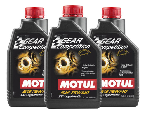 Kit Motul Gear Competition 75w-140 3 Litros 0