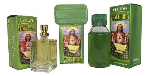 Combo Fluido Jabon Aroma Atomizador Vence Todo Pai Joao 0