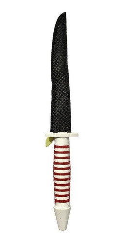 1 Un Punhal 15 Cm Cabo Branco E Vermelho Umbanda Candomblé 0