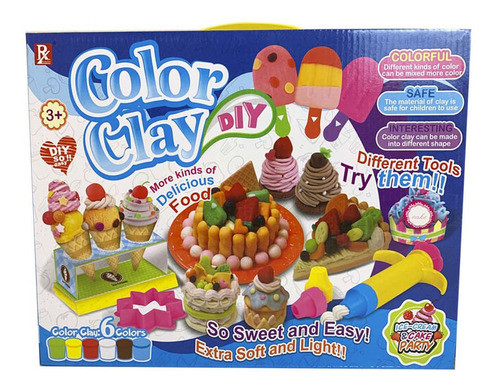 Juego De Masas Color Clay Fiesta Con Tortas 0