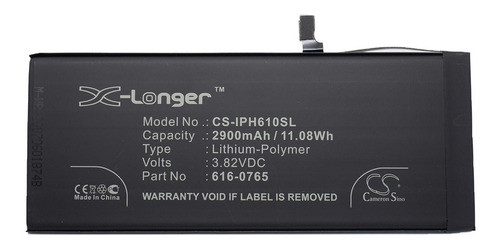 Bateria Para Celular iPhone 6 Plus 6 + Cameron Sino 2900 0