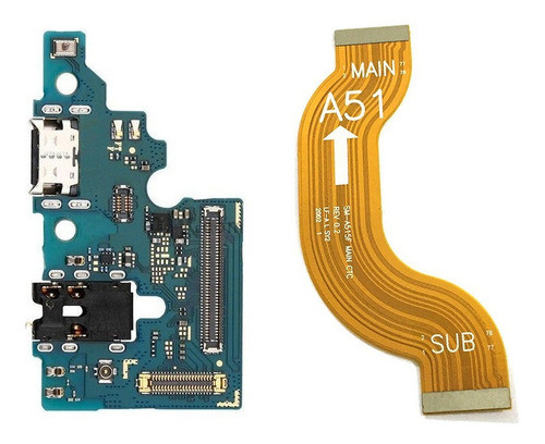 Placa De Carga Sub + Cabo Flex Para Galaxy A51 A515 0