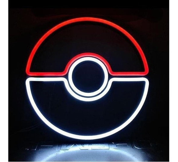 Cartel Neon Led Pokemon Pokebola . 0