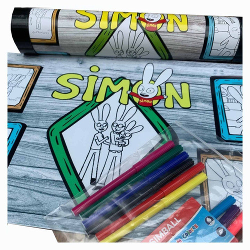 Lona Lavable Para Pintar Y Lavar Simon Conejo Juego Dibujar 0