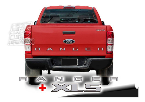 Calco Ford Ranger Portón Gris Plata Borde Negro + Xls 1