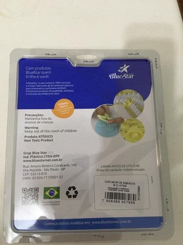 Cortador Redondo Babado M C/4 Peças Blue Star 1