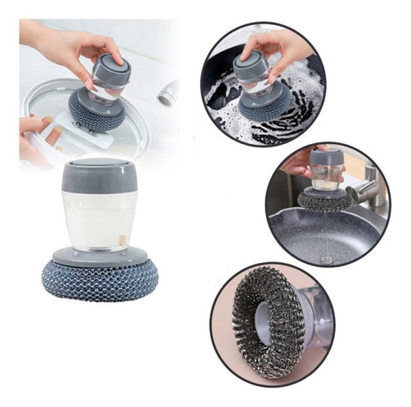 Palha De Aço Arear Panela Protege As Unhas C/ Dispenser 0