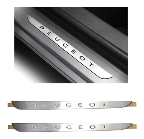 Juego Cubre Zocalos Alum Originales Peugeot 308/408 Delante 1