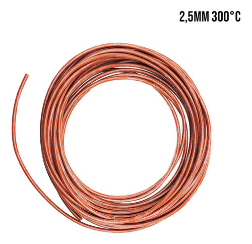Cabo Fio Silicone 300°c 2,5mm Para Estufa 5 Metros Eletrico 1