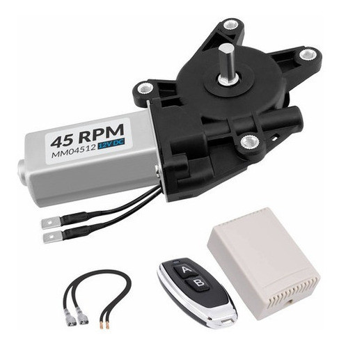 Motor Motoredutor 12v Dc 45 Rpm Acionamento Controle Remoto 0