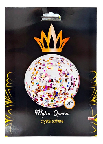 Globo Burbuja 20 Pulgadas Cristal Confetti Multicolor - Cc 0