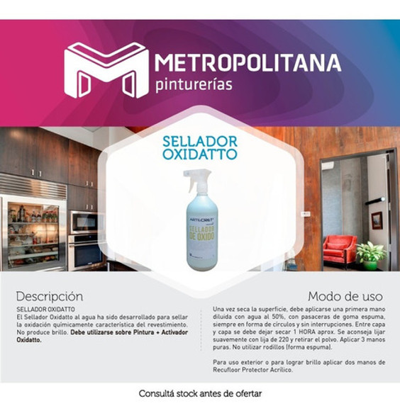 Sellador Oxidatto Artecret | 1lt 1