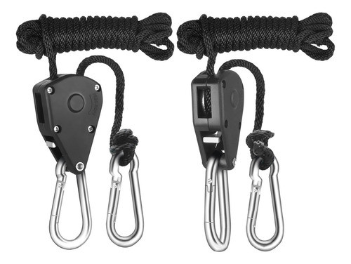 Par De Poleas Metálica Con Soga Mejor Calidad Cultivo Indoor 0