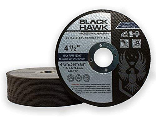 Paquete De 25 Black Hawk 412 X 040 X 78 Arbor Metal Y Acero 0