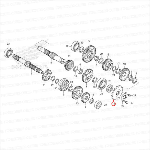 Kit Corona Piñon Honda Xr 150 L 49 17 Original H2 1