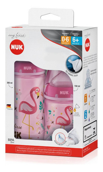 Kit 2 Mamadeiras Nuk My 1st 150/300ml First Choice 1