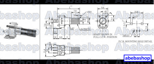 Pack 60x Potenciometro 1megohm Logaritmico Rv09af-40-20k-a16 1
