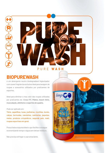 Lava Roupas Esportivo Limpgo Sports Bio Pure Wash 1