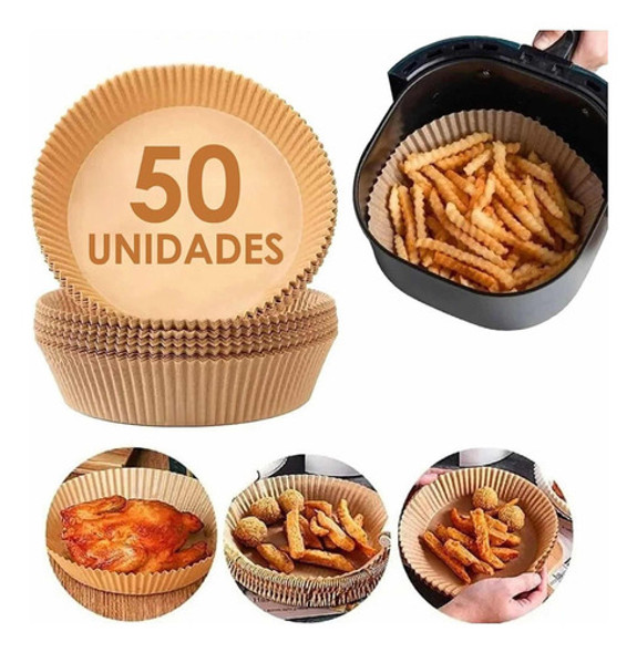 Forro De Papel Airfryer Antiaderente Descartável 50 Unidades 1