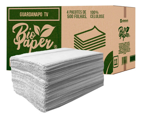 Guardanapo De Papel Biodegradável - 14x13 Cm - 2000 Folhas 0