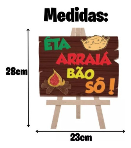 Lousa Mdf Êta Arraiá Bão Sô! Decoração Festa Junina 1