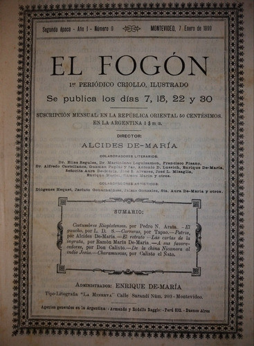 Revista 1899 Homenaje Alcides De Maria Y Jose Ma. Muñoz Brou 0