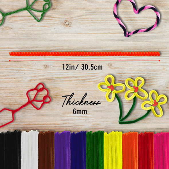 Limpiapipas Naranjas 6mm X 30cm Para Manualidades 1