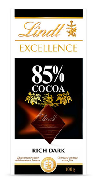 Lindt 85 % Excellence 100 Gr. Origen Suizo Pack X3 1 Lindt 85 % Excellence 100 Gr. Origen Suizo Pack X3 1