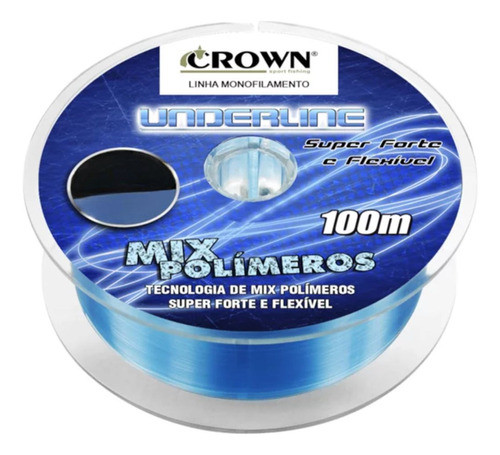 Linha Monofilamento Crown Underline 15lb 0,28mm 100m 0