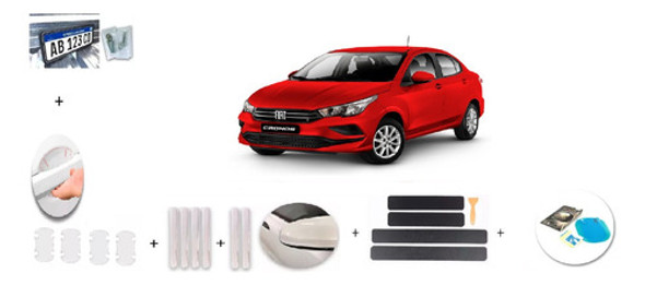 Combo De Accesorios De Protección Para Fiat Cronos 2018 0