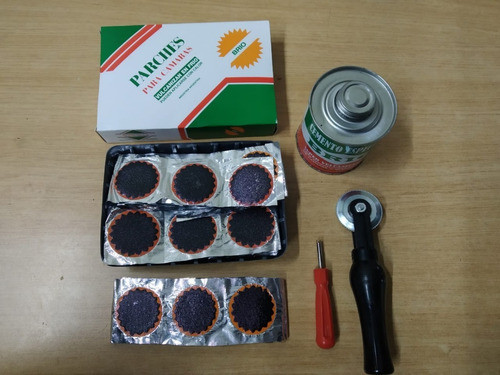 Combo 98 Parches Para Camara 30mm + Solución Reparacion Brio 1