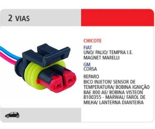 Chicote Plug Conector Bobina De Ignição Uno Palio Até 2000 1