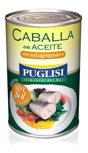 Pack X 3 Unid Caballa  Ac Sin Sal 380 Gr Puglisi Pescaderia 0