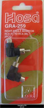 Hosa Gra259 - Adaptadores Rca Macho A Rca Hembra En Angulo 0