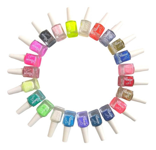 Pinturita Souvenir X 18 Cumple Spa Nena Nail Art Brillo Colo 0
